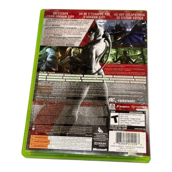 Batman Arkham City Xbox 360 Video Game Complete Case Manual Disc Tested DC WB - Picture 10 of 10